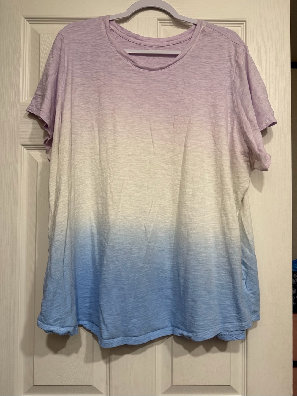 Old Navy Lavender, White & Sky Blue Ombre Short Sleeve Tee